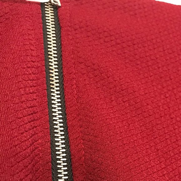 Forever 21 Red Leggings with Exposed Zipper Detail - Picture 4 of 5